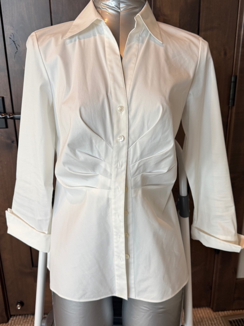 LAFAYETTE 148 WHITE BLOUSE SIZE 4